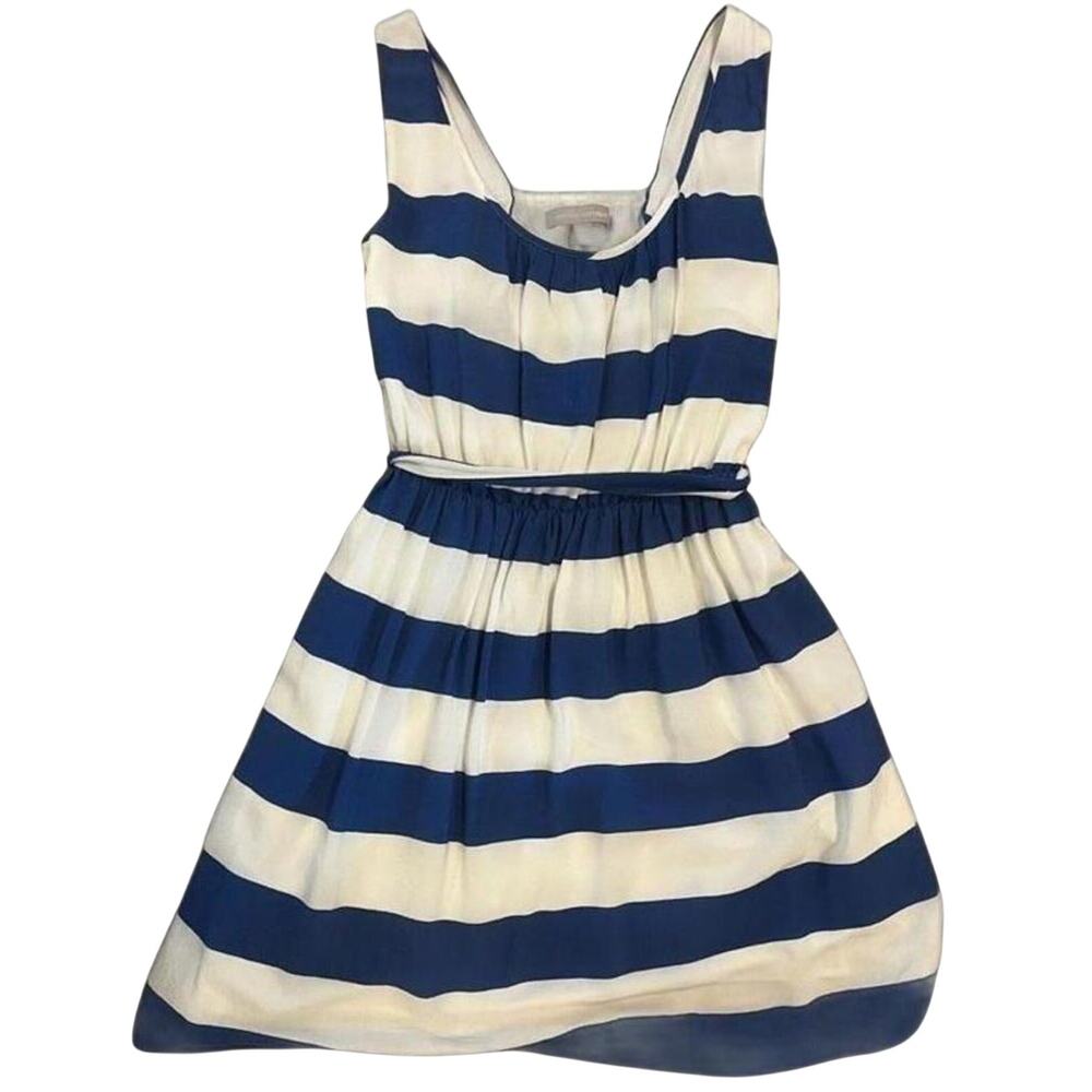 Banana Republic Petite Striped Dress Navy 2P